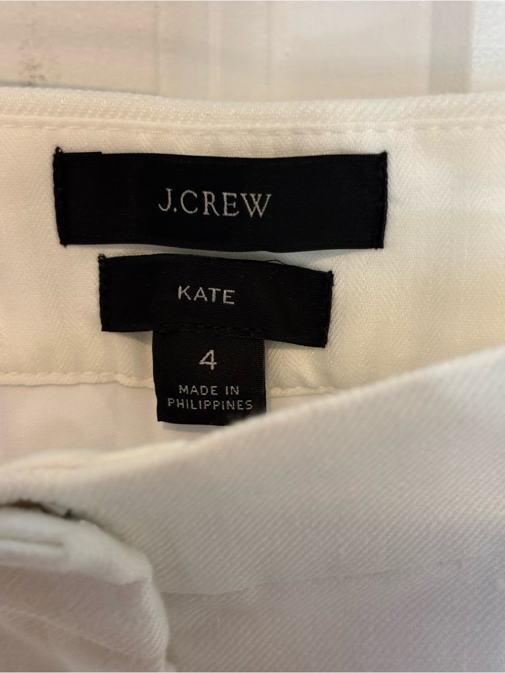 J. Crew Kate White Linen Blend Lined Straight Leg Pants 4 - Picture 14 of 14